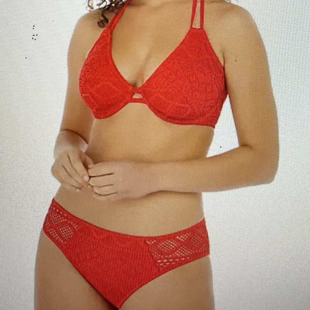Freya Swimwear Sundance Halter Bikini Top and Bottom - Red